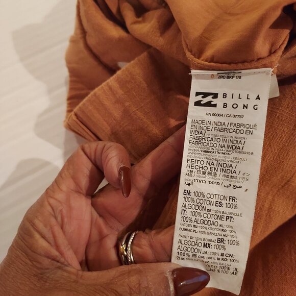 Billabong High Rise Tailor Made Wide Leg Pants Size Med - Picture 11 of 13